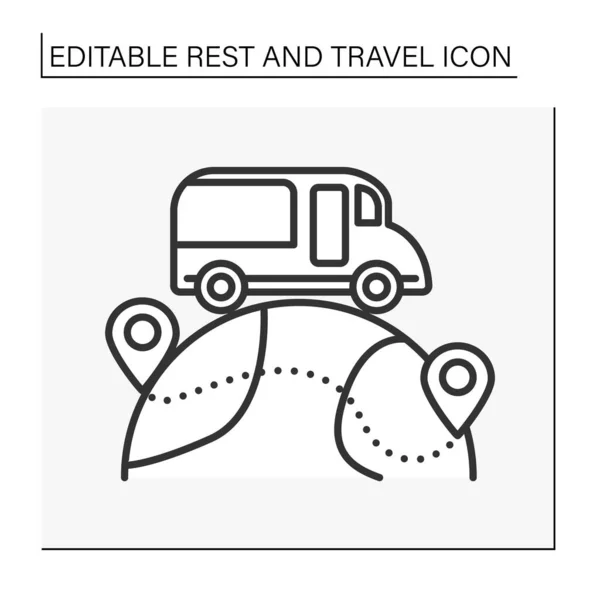 旅游线路图标 — 图库矢量图片