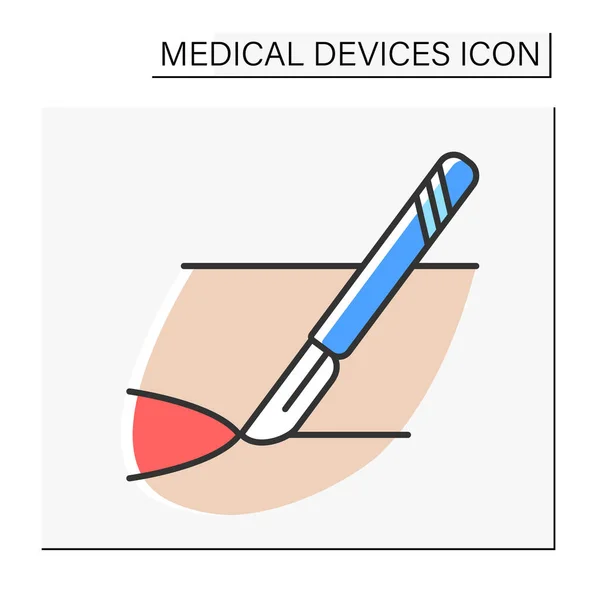 Icône couleur scalpel — Image vectorielle