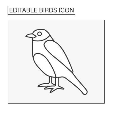  Mavi kuş çizgi simgesi