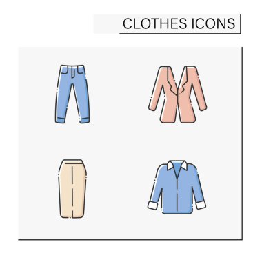 Giysi renk simgeleri ayarlandı