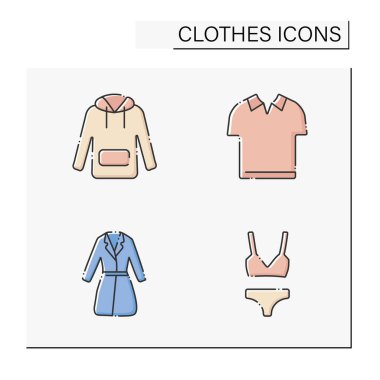 Giysi renk simgeleri ayarlandı