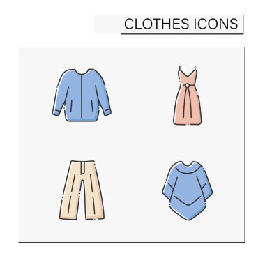 Giysi renk simgeleri ayarlandı