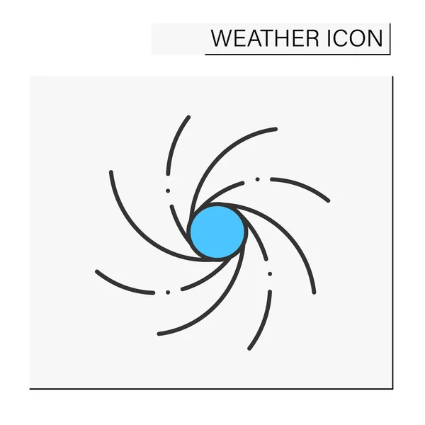 Icône couleur ouragan — Image vectorielle
