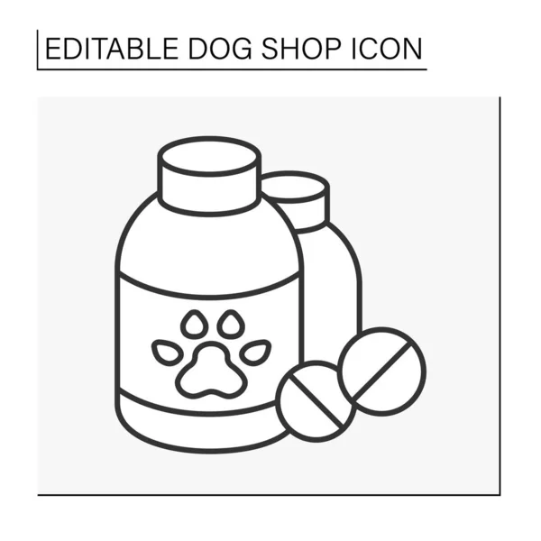Icona linea negozio di cani — Vettoriale Stock