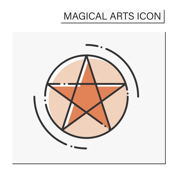 Pentagram kleur pictogram — Stockvector
