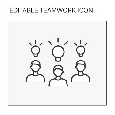 Beyin fırtınası çizgi simgesi