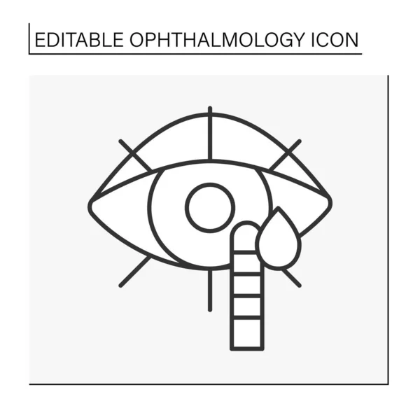 Pictogram van de Schirmer-testlijn — Stockvector