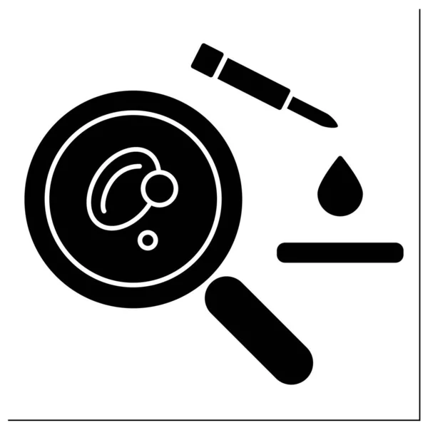 Blood analysis glyph icon — Stock Vector