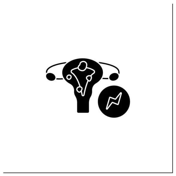 Fibroids glyph pictogram — Stockvector