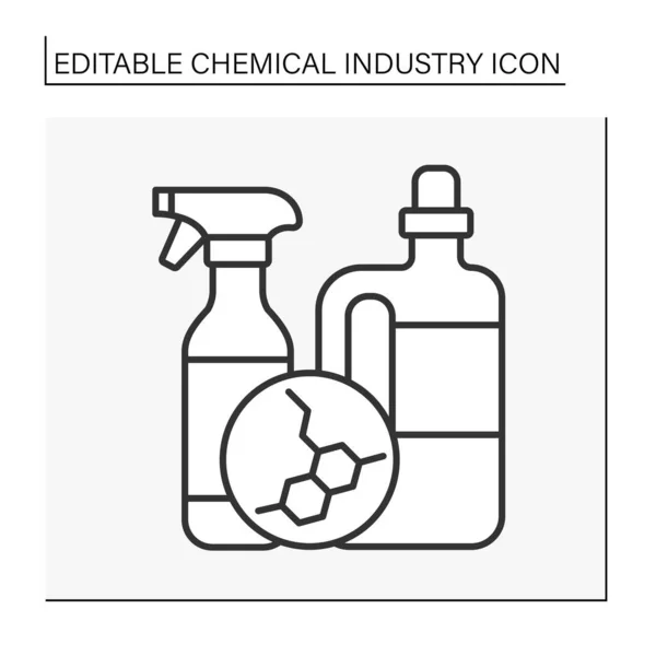 Limpieza química línea icono — Vector de stock