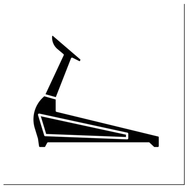 Icône glyphe tapis roulant — Image vectorielle