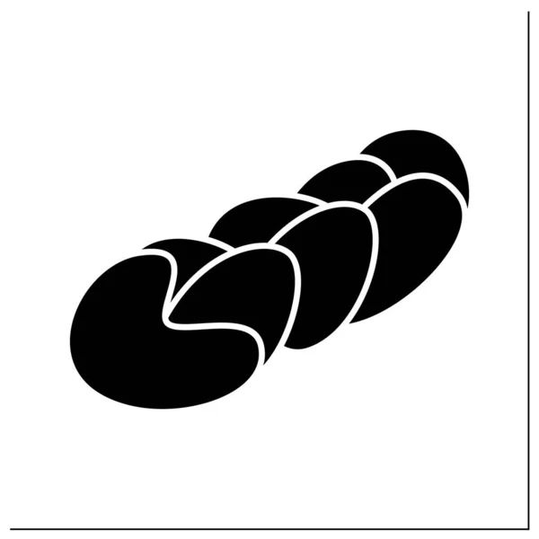Twist Donut Glyph-Symbol — Stockvektor