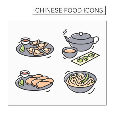 Çin gıda renk simgeleri ayarlandı