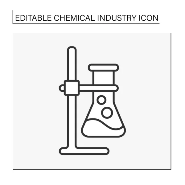 Icono de línea de aparato químico — Vector de stock