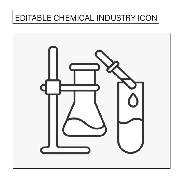 Icono de línea de aparato químico — Vector de stock