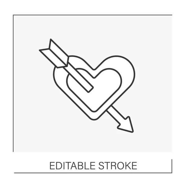 Icono de línea de amor — Vector de stock