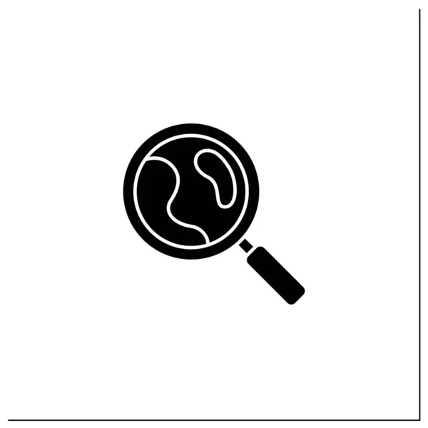 Mars exploration glyph icon — Stock Vector