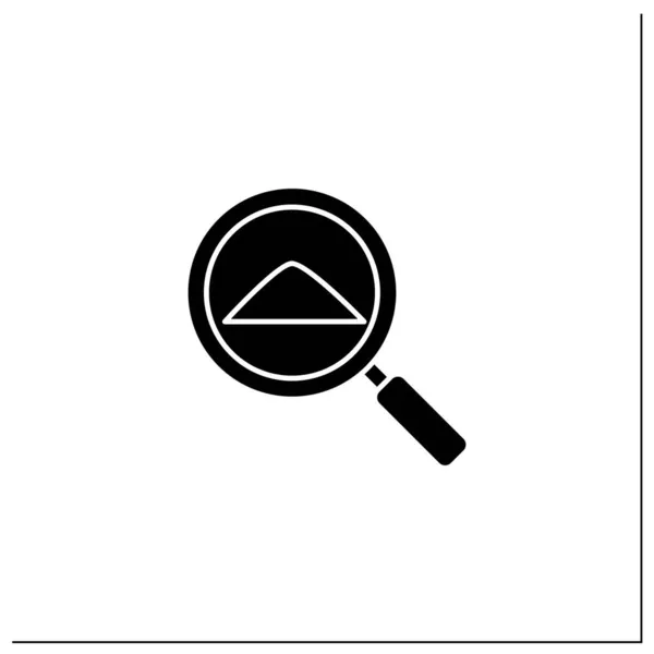 Examine sample glyph icon — Stock Vector
