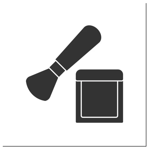 Zichtpoeder glyph pictogram — Stockvector
