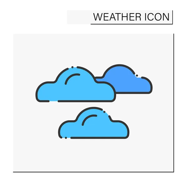 Bewolkte kleur pictogram — Stockvector