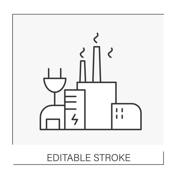 Ícone de linha de consciência Eco — Vetor de Stock