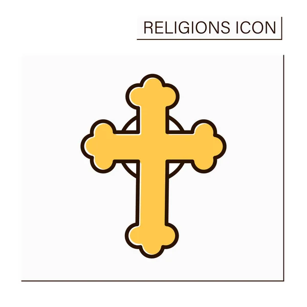 Ikona koloru chrześcijaństwa — Wektor stockowy