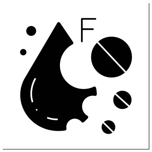 Monounsaturated fat glyph icon — Stock Vector