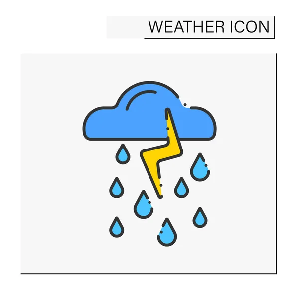 Storm kleur pictogram — Stockvector