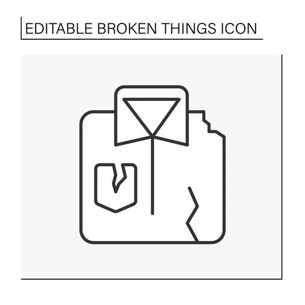 Icône ligne chemise — Image vectorielle