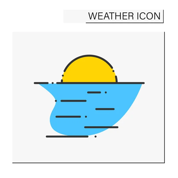 Icône couleur lever de soleil — Image vectorielle