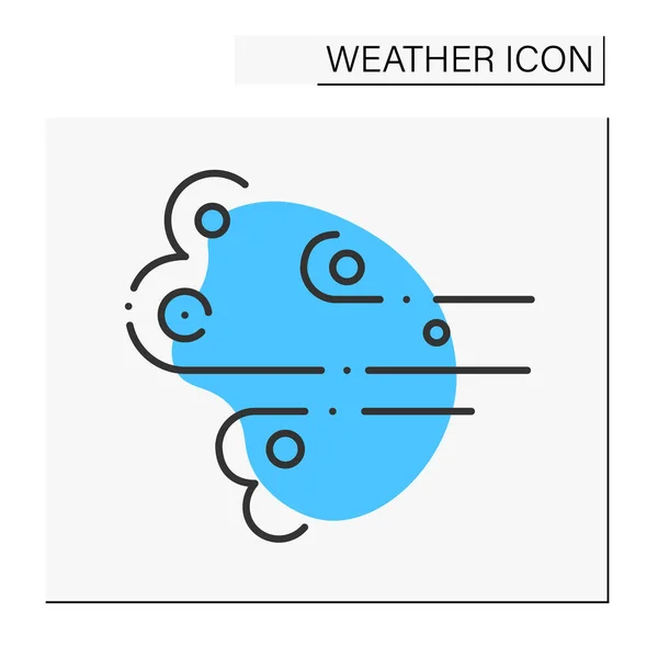 Icône de couleur du vent — Image vectorielle