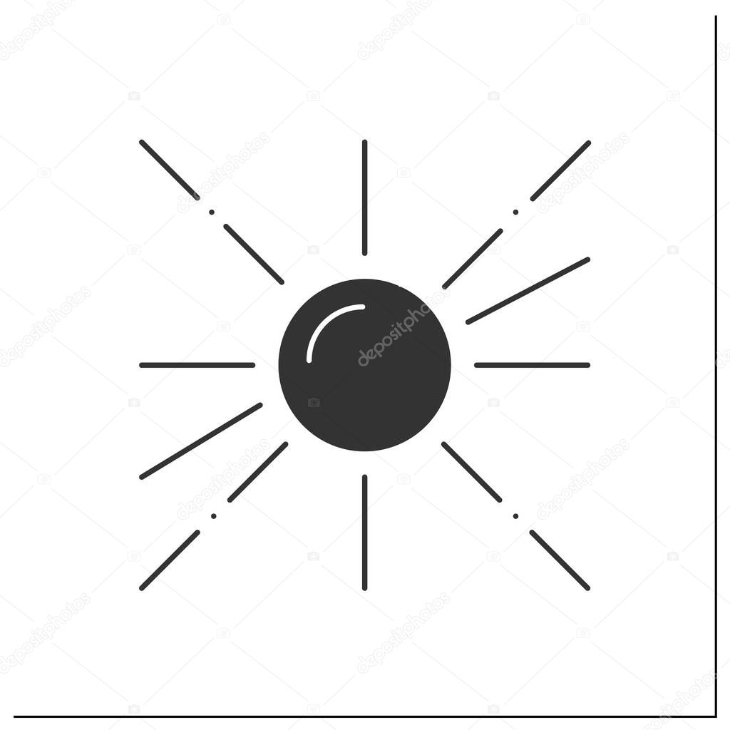 Sunny day glyph icon