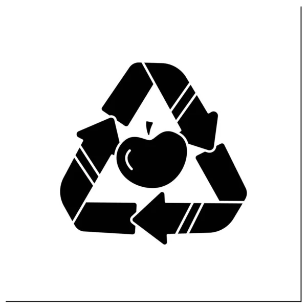 Symbol für Lebensmittelverschwendung beim Recycling — Stockvektor