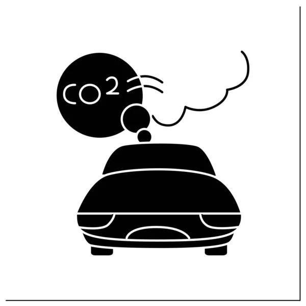 Araba emisyon simgesi — Stok Vektör