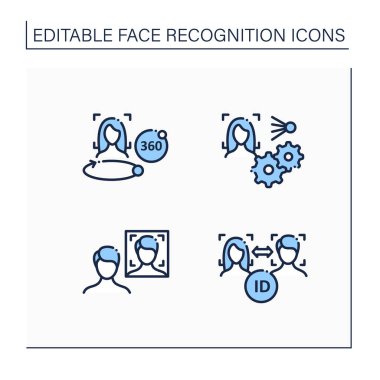 Yüz tanıma satırı simgeleri ayarlandı