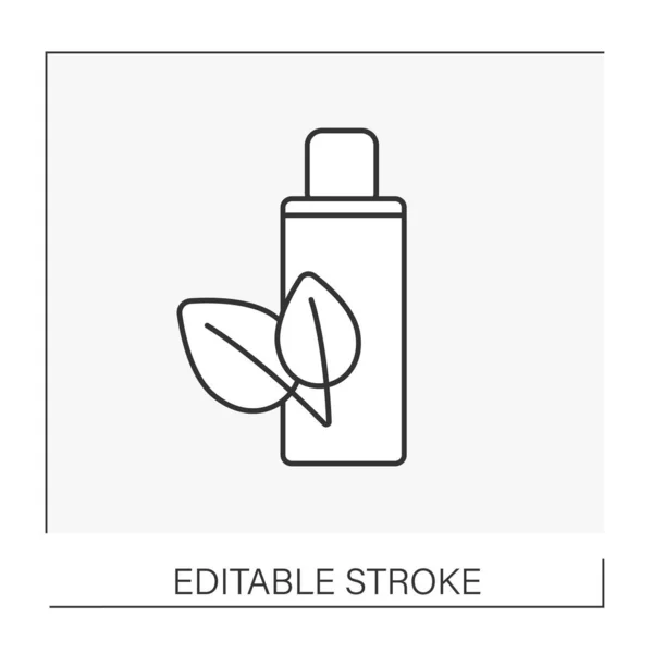 Icono de línea de cosméticos naturales — Vector de stock