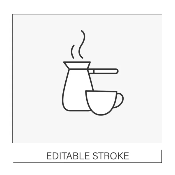 Hot drink line icon — Stock Vector