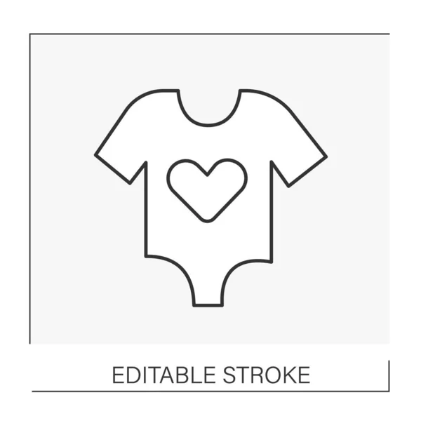 Baby clothes line icon — Stock Vector