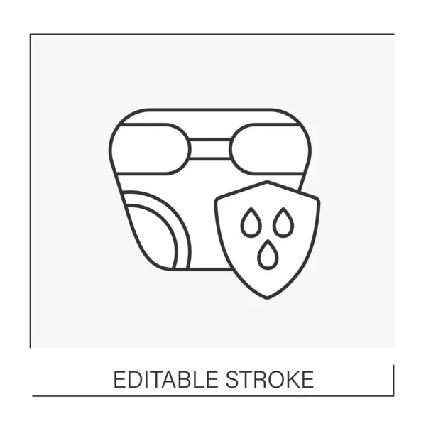 Ikona linii pieluch noworodków — Wektor stockowy