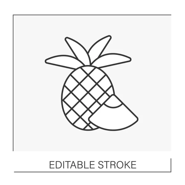 Ananas linia ikona — Wektor stockowy