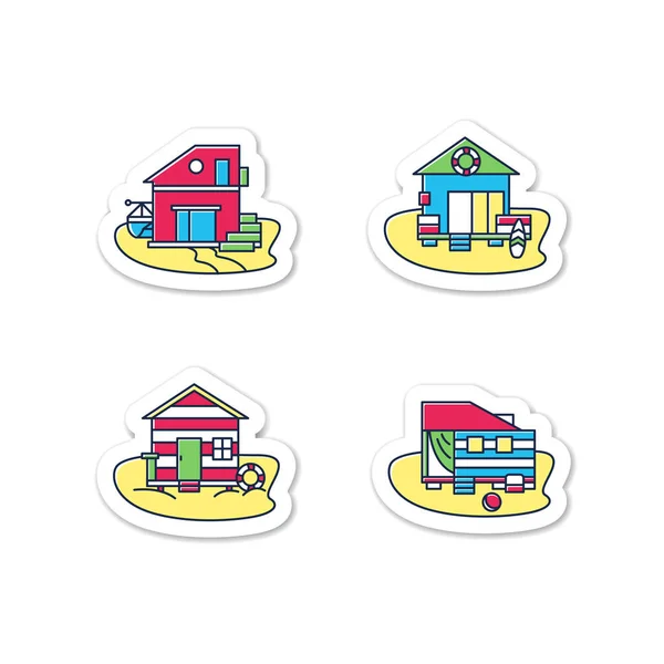 Stickers cabane de plage — Image vectorielle