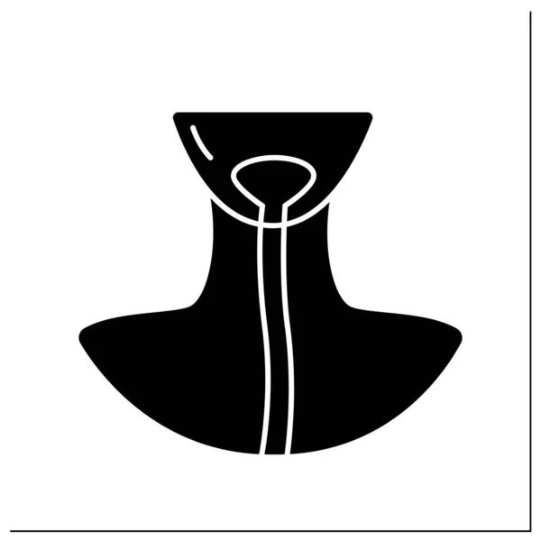 Ösophagus-Glyphen-Symbol — Stockvektor