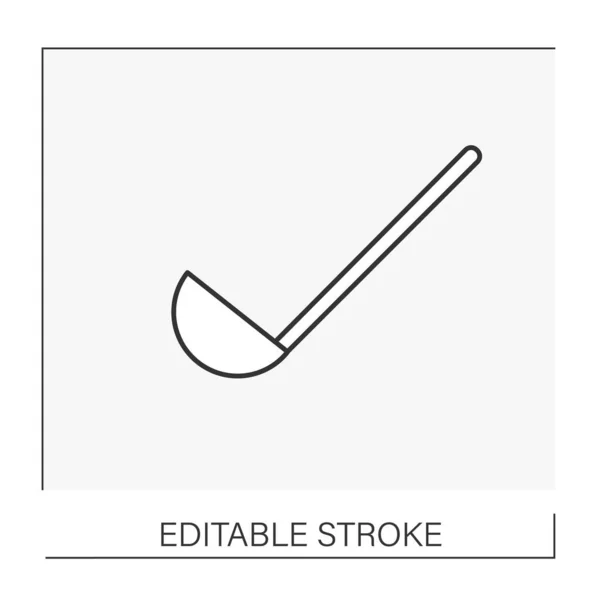 Ladle line icon — Stock Vector