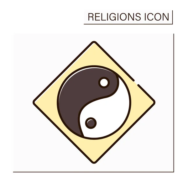 Farbiges Symbol des Taoismus — Stockvektor