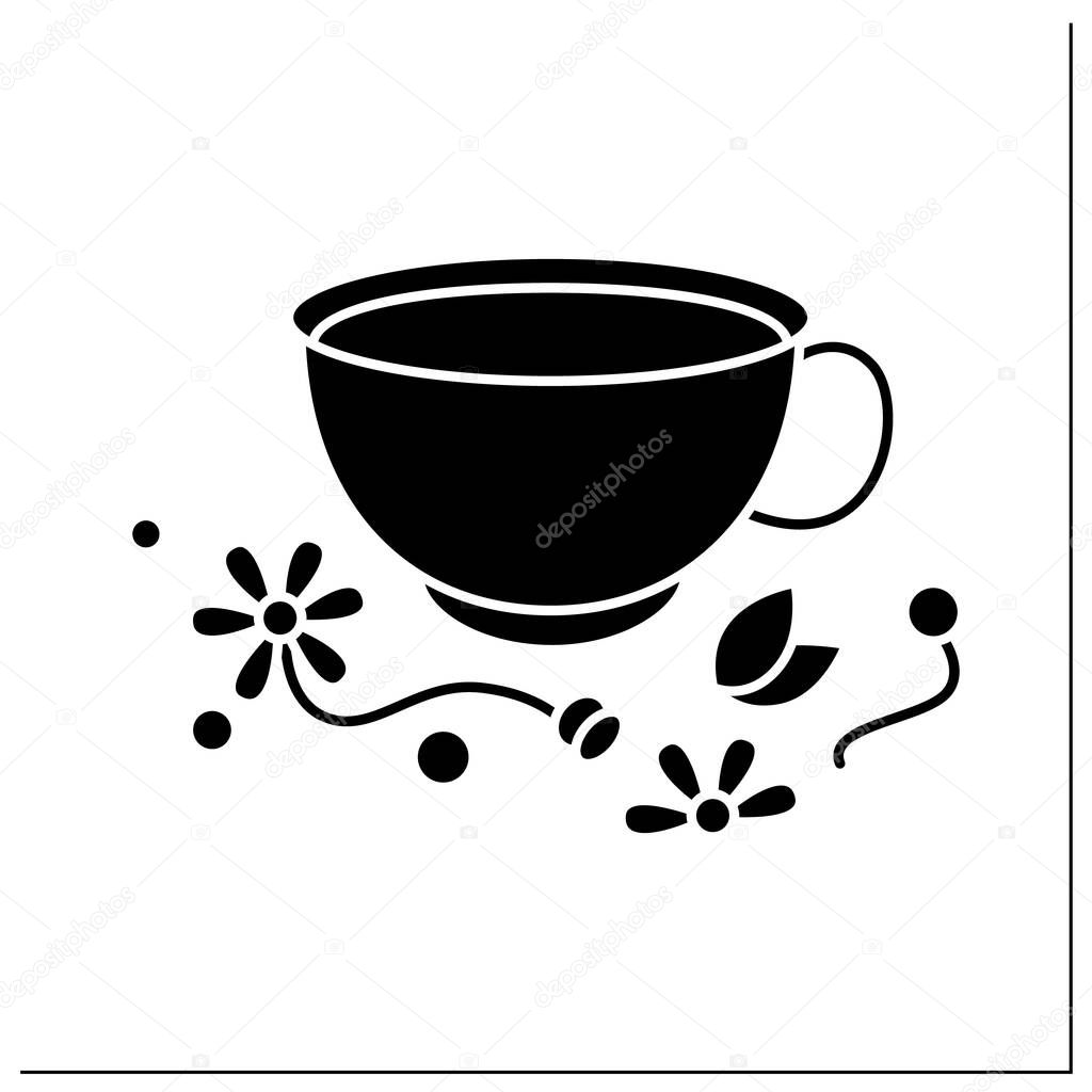 Tea glyph icon