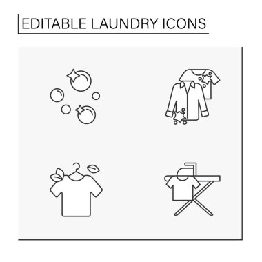 Çamaşır servisi satırı simgeleri ayarlandı