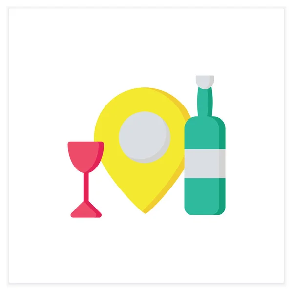 Bar location flat icon — Wektor stockowy