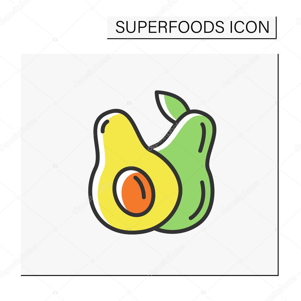 Avocado color icon