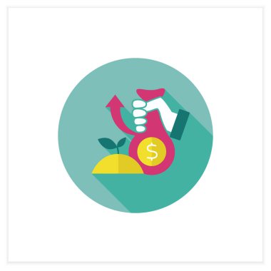 Yatırımlar düz simge