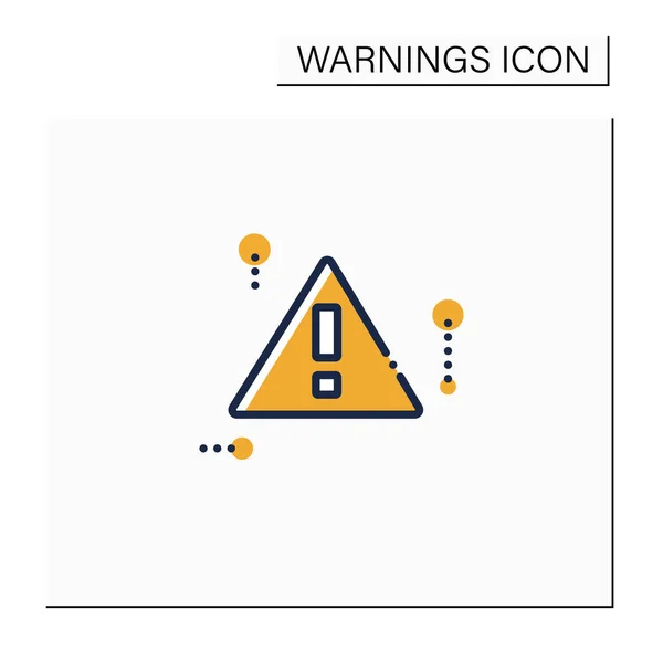Triangle danger sign color icon — Stock Vector